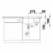 Dřez BLANCO SUBLINE 340/160-U Infino antracit 