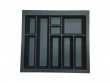 Příborník AGO LINEA 490 x 540 mm Kristall Soft Touch - černý