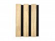 Akustický wood panel Natural/černá plsť 20/2790x600