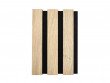 Akustický wood panel Super white/černá plsť 20/2790x600